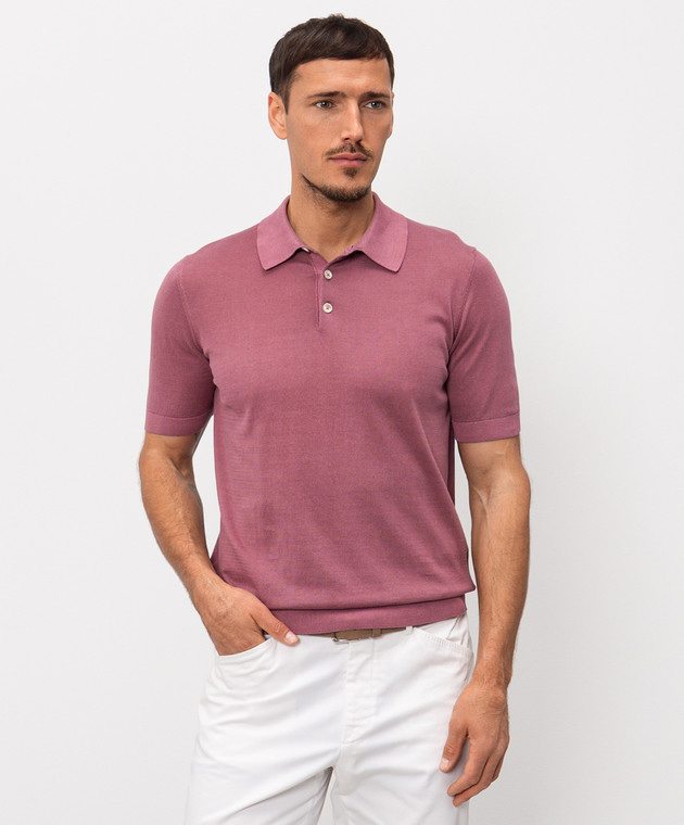 Cashmere&Whiskey Рожеве поло з бавовни M54268052 зображення 3