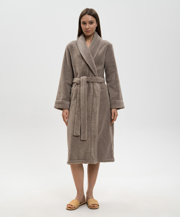 Hamam Бежевый махровый халат Olympia OLYMPIAORGANICBATHROBE изображение 2