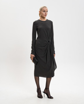 Tom Ford Чорна сукня із шовку в горох AB3644FAP253