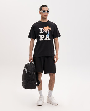 Palm Angels Чорна футболка з принтом I Love PA PMAA109S26JER007