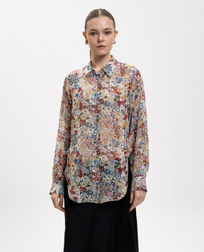 Khaite Блуза Goya із шовку в принт 24303372