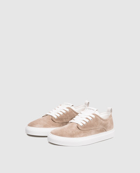 Givenchy Коричневые замшевые кеды New City с логотипом BH00B3H1WZ