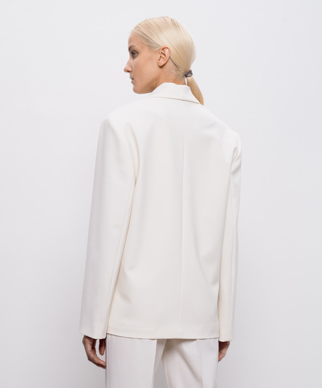 Loulou de Saison Двобортний жакет SANCIA з вовни кольору айворі SANCIALDS зображення 4