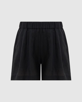 Asceno Чорні шорти Zurich з льону B027F06C01