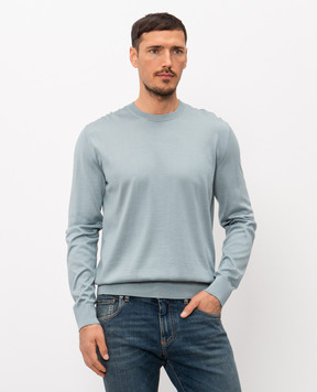 Dolce&Gabbana Голубой джемпер из шелка GXX02ZJBSO5