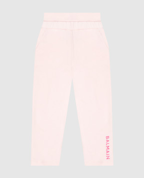 Balmain Дитячі рожеві спортивні штани BZ6A30Z318312