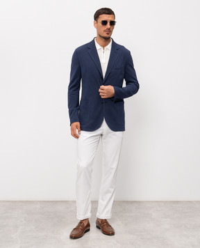 Cashmere&Whiskey Біле поло у фактурний візерунок M54268011