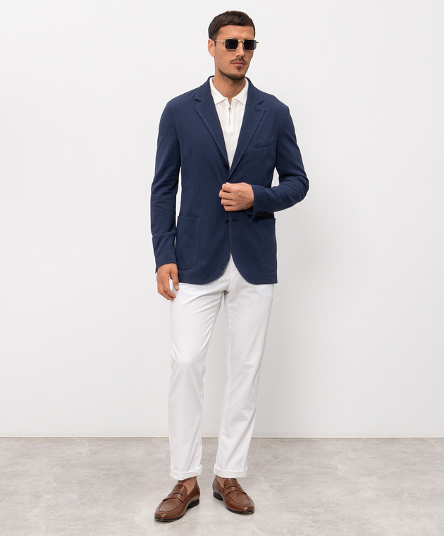 Cashmere&Whiskey Біле поло у фактурний візерунок M54268011 зображення 2