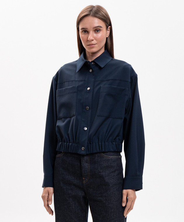 Max Mara Weekend Синяя куртка из шерсти DECANO WKDDECANO изображение 3