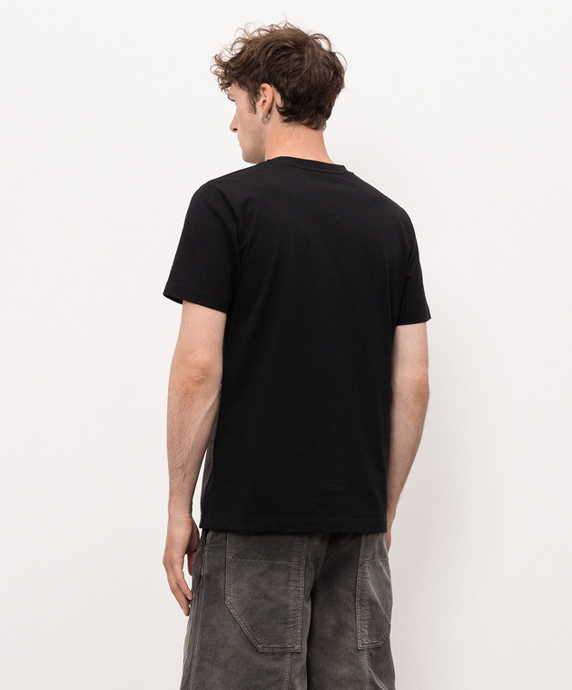 Off-White Черная футболка с принтом Palace 44MAA027Z26J002 изображение 4