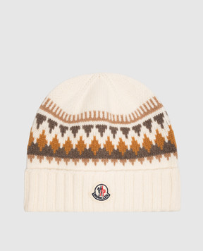 Moncler ENFANT Детская шапка из шерсти и кашемира в узор L29513B00009M4281