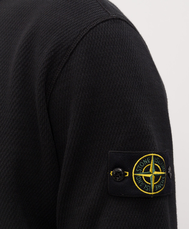 Stone Island Черный лонгслив с логотип патч L1S156100011S0297 изображение 5