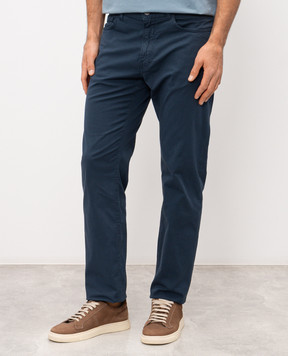 Trussardi Синие брюки с патчм логотип P701H204863NMP380T68