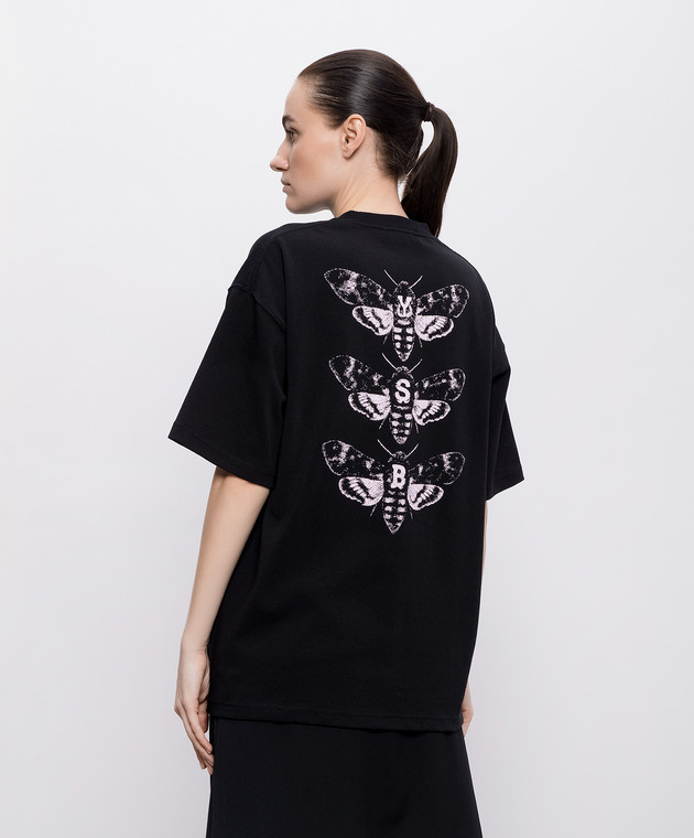 Y`S Yamamoto Чорна футболка Moth YKT45133 зображення 4