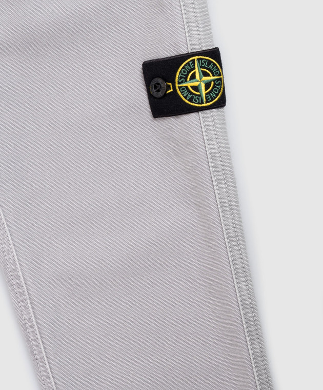 Stone Island Детские серые брюки с патчем логотипа L2S163100002S010468 изображение 3