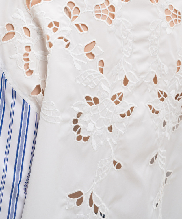 Max Mara Weekend Белая рубашка TESSILE в полоску WKDTESSILE изображение 5