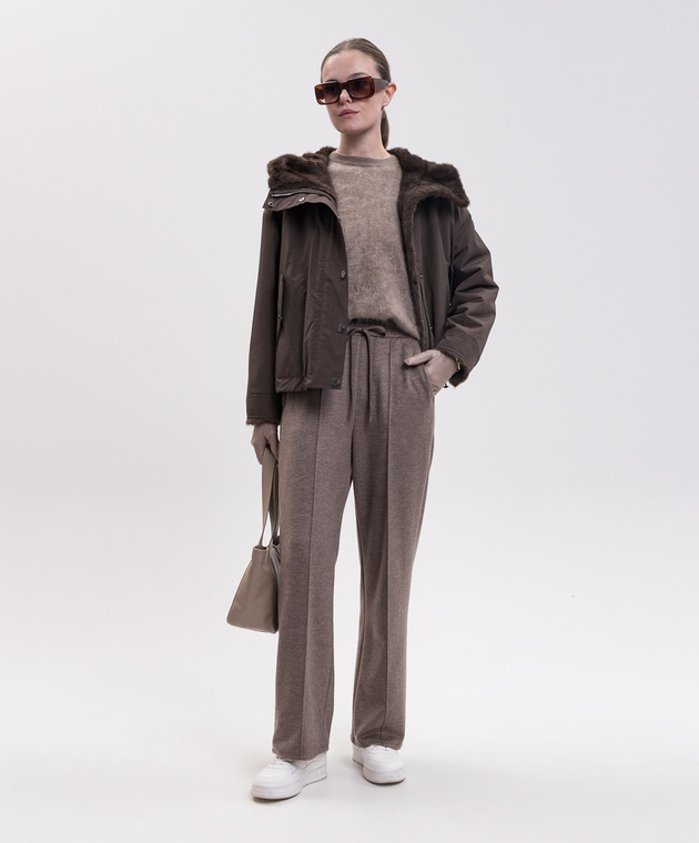 Max Mara Weekend Коричнева двостороння куртка ZANNA WKDZANNA зображення 2