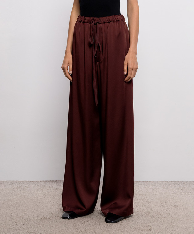 Ann Demeulemeester Бордовые штаны Sofi Relaxed Lounge B0014272FA647 изображение 3