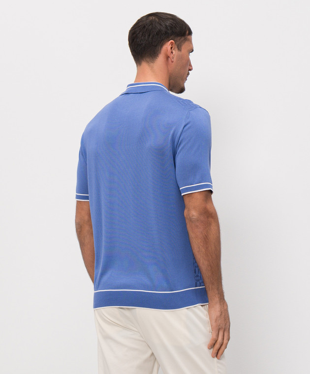 Castangia dal 1850 Синє поло з шовком NC04 зображення 4