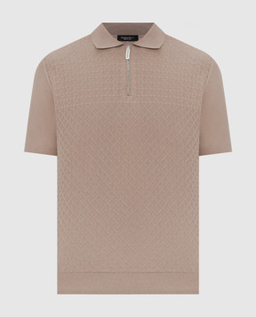 Stefano Ricci Коричневе поло в тканий візерунок K212039P31F26195