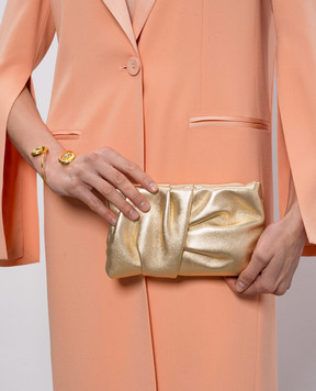 Jimmy Choo Золотистий шкіряний клатч Bonny BONNYCLUTCHMNA