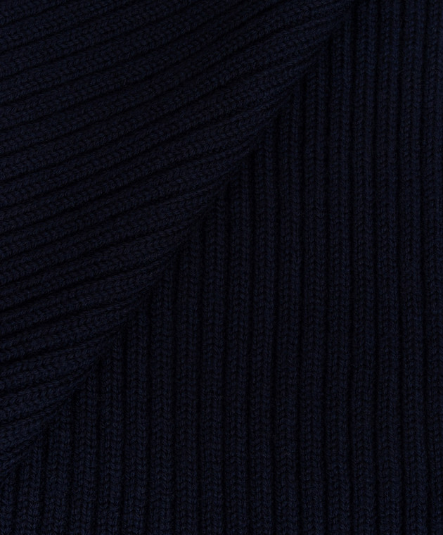 Cashmere&Whiskey Синий шарф из шерсти мериноса 140 изображение 3