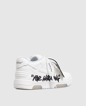 Off-White Чорні шкіряні кросівки Out Of Office 
