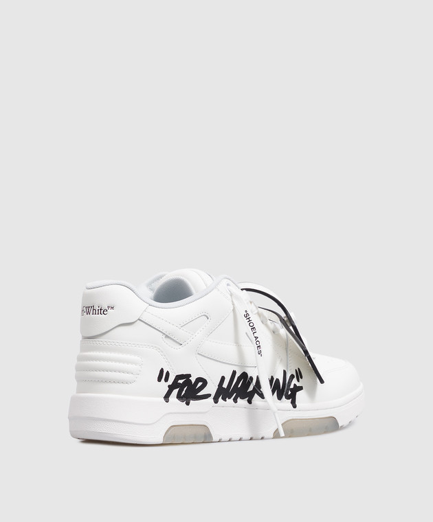 Off-White Чорні шкіряні кросівки Out Of Office