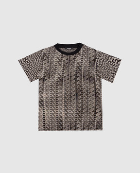 Balmain Дитяча футболка у візерунок BX8R01Z24111214