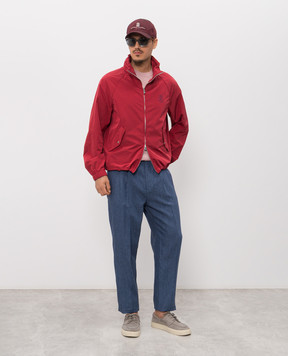 Brunello Cucinelli Синие брюки из льна MH248E1710