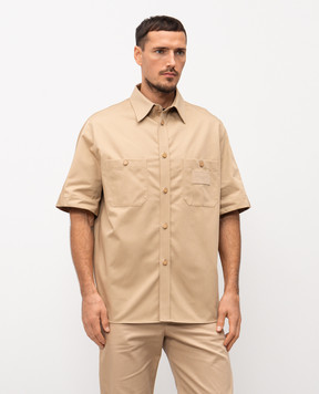 Givenchy Бежева сорочка з логотипом BM618315XZ