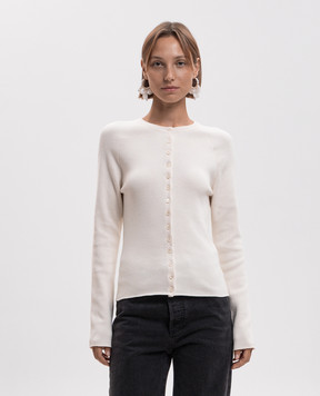 Magda Butrym Кардиган с кашемиром цвета айвори KNITWEAR29CARDIG266726