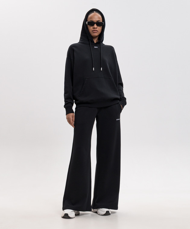 Off-White Чорне худі Scribble Narciso 2FE00722T зображення 2