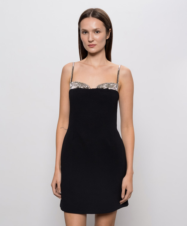 Simkhai Черное платье Maeva с кристаллами 6261148C изображение 3