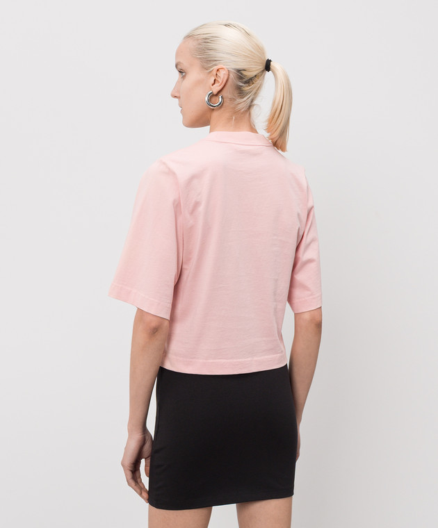 Palm Angels Розовая футболка с принтом PWAA079S26JER001 изображение 4