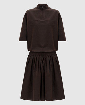 Maison Margiela MM6 Коричневое платье с шерстью S52DG0044M36006