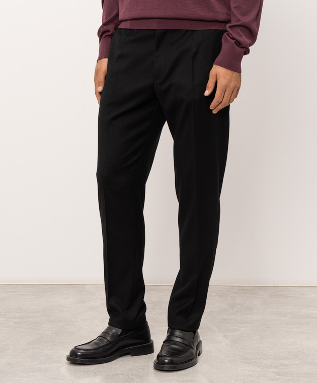 Dolce&Gabbana Брюки из шерсти черного цвета GW13ETFUBG8 изображение 3