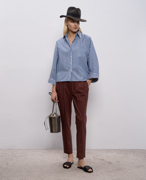 Brunello Cucinelli Коричневые брюки M0F70P1673