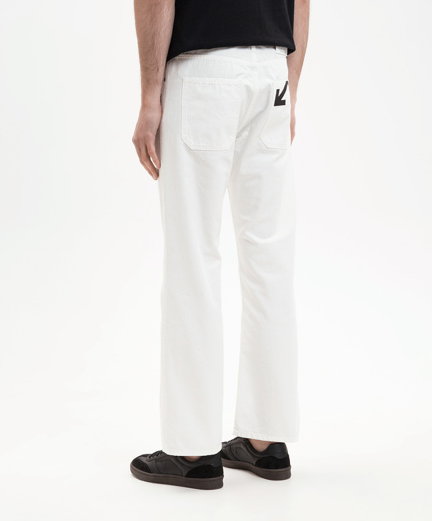 Off-White Белые джинсы с эмблемой Half Arrow 44XCE04JS26F001 изображение 4