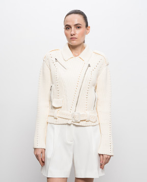 Ermanno Scervino Кардиган кольору айворі в стилі косухи D485I301RXY