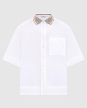 Brunello Cucinelli Біла сорочка з люрексом M0091RG706