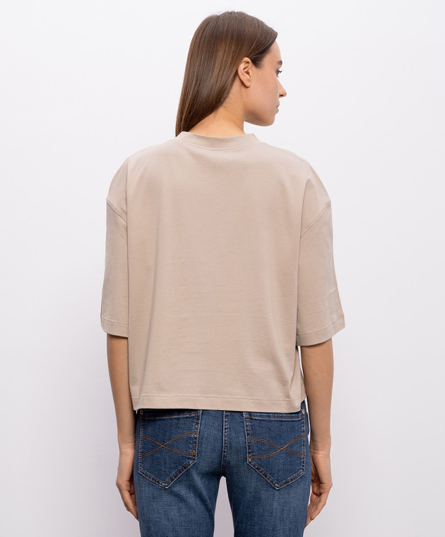 Brunello Cucinelli Бежевая футболка M0T81BG200 изображение 4