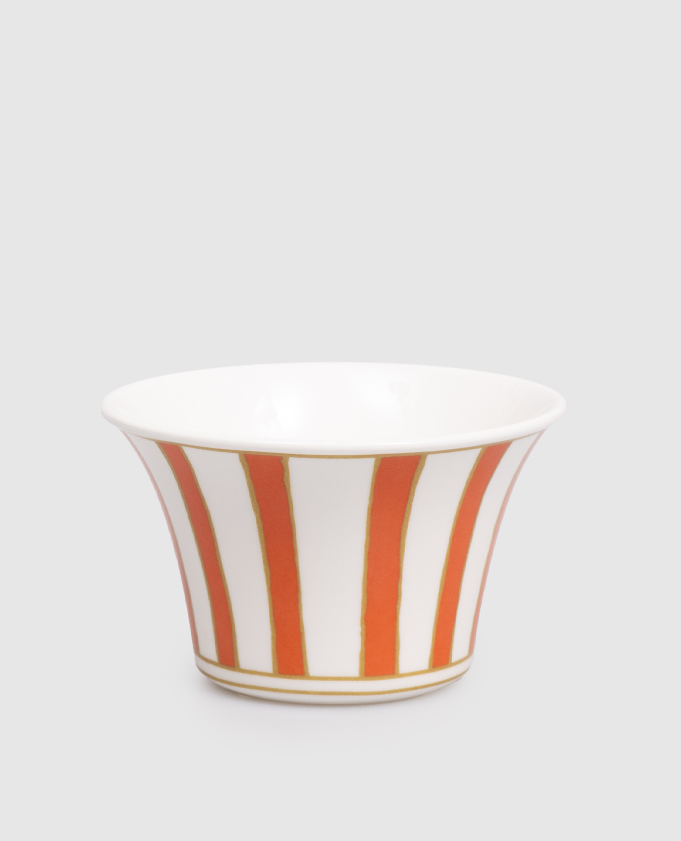 Белая фарфоровая сахарница Striche Arancio e Oro