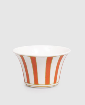 Geminiano Cozzi 1765 Біла порцелянова цукорниця Striche Arancio e Oro TTCMI319053