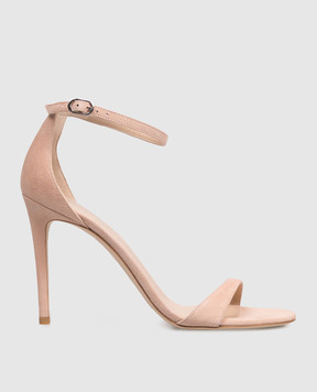 Stuart Weitzman Бежеві замшеві босоніжки NUDIST SJ993