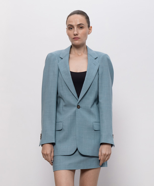 Maison Margiela MM6 Голубой жакет из шерсти S62BN0119M35884 изображение 3