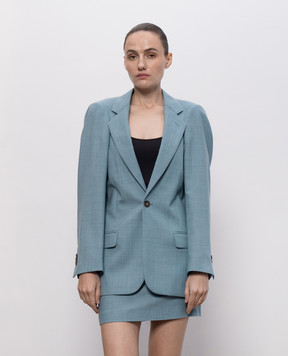 Maison Margiela MM6 Голубой жакет из шерсти S62BN0119M35884