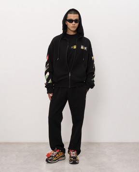 Off-White Чорна футболка з принтом Spices Arrow 44MAA120F26J00D