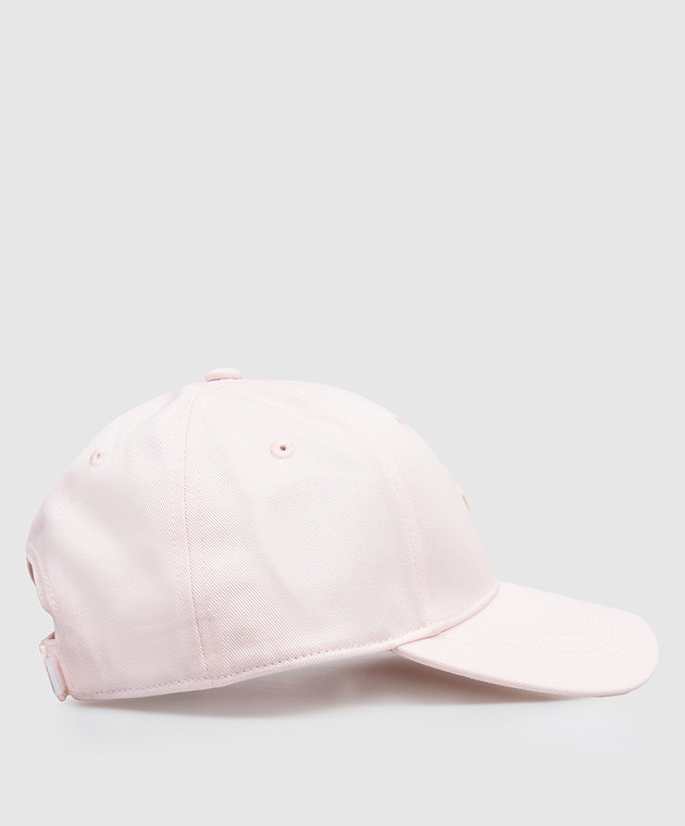 Moncler ENFANT Детская розовая кепка с нашивкой логотипа L19543B000170U082 изображение 2
