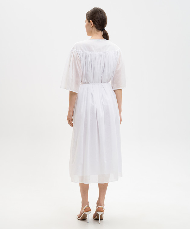 Peserico Біла сукня-сорочка міді S02399L10A00481 зображення 4